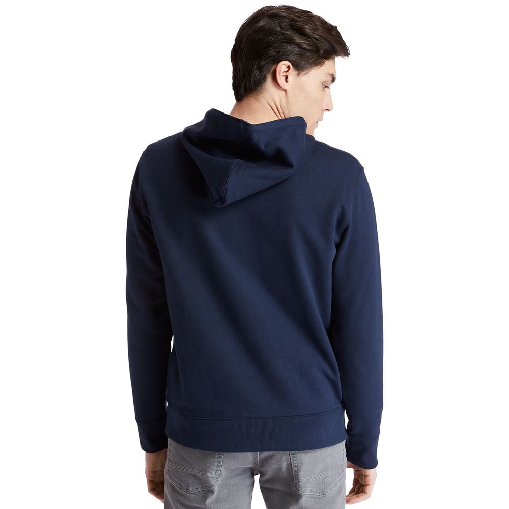 Timberland Mens Sweatshirts TBL® Full-Zip Logo - Navy - India YW9204156